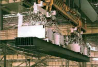 Lifting electromagnet for I-beam steel