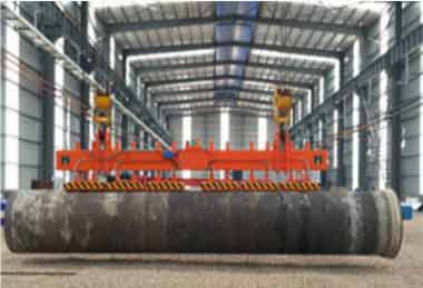 Lifting electromagnet for steel tube
