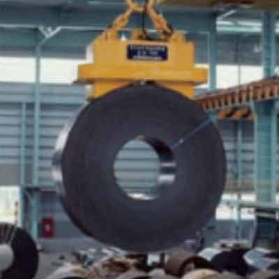 Lifting electromagnet for steel coil vertical and horizontal handling