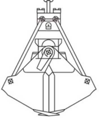 Crane bucket and crane grab for grab overhead crane