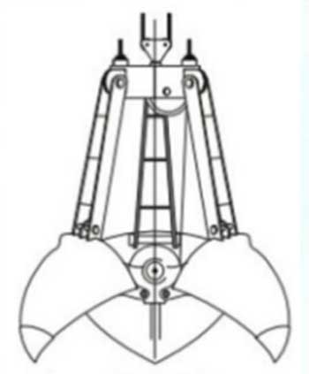 Crane bucket and crane grab for grab overhead crane