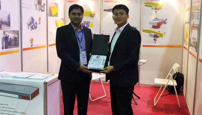 At awarding at Pakistan Karachi International Convention and Exhibition Center