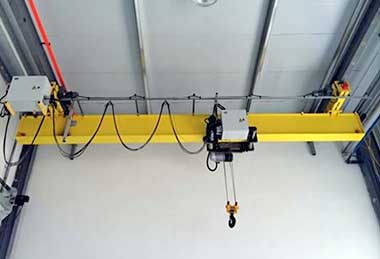 Underhung overhead crane type
