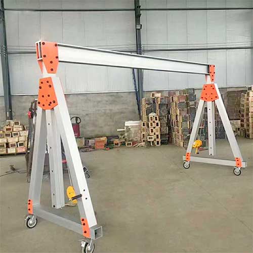 Fixed height aluminum i bem gantry crane