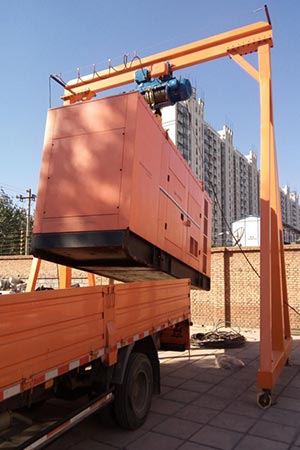 Wire Rope Hoist Portable Gantry on Wheels