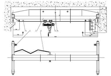 15 ton single girder eot crane drawing for Thailand valve plant 15 ton single girder eot crane drawing for Thailand valve plant