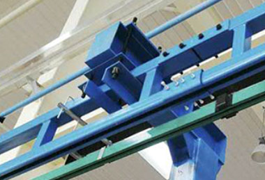 Connections of free standing overhead crane