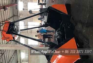 1.5 cubic four rope grab bucket for 3 ton electric single girder overhead crane for sale Indonesia