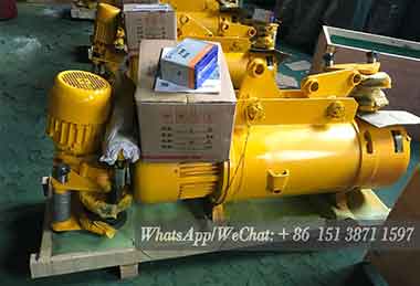 Electric wire rope hoist trolley with pendent control for sale Cambodia good price