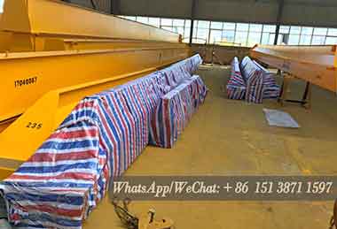 Main girder of 3 ton electric single girder overhead crane with grab bucket for sale Indonesia