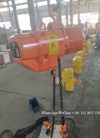 Electric chain hoist for client in USA