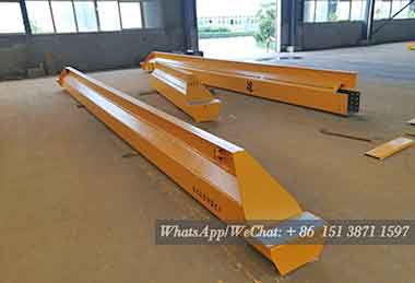 Main girder of 3 ton single girder overhead crane for sale USA, which is cut into 2 sections for the sake of delivery 