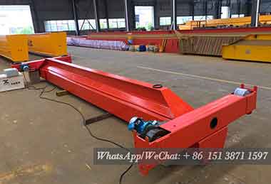 4 ton travelling bridge crane main girder painted with light orange as request of client from Malaysia 