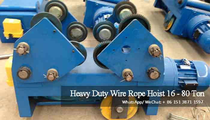 Electric wire rope hoist for heavy loads handling with capaicty from 16 ton -80 ton 