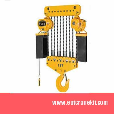 Hook mounted electric chain hoist 15 ton
