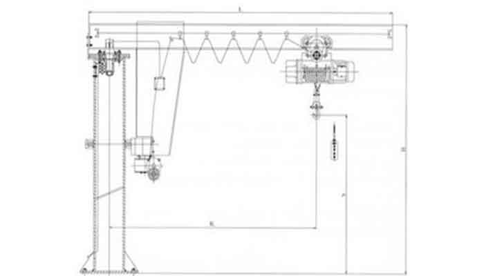 1 ton jib crane design drawing