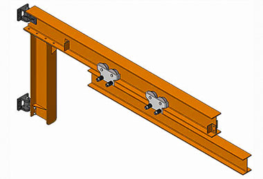 Wall jib crane with telecoping cantilever