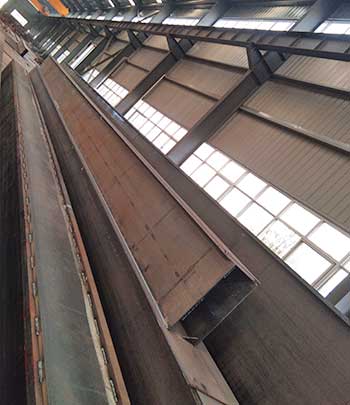 Box shaped single beam overhead crane girder for 6.3 ton crane project in Kuwait