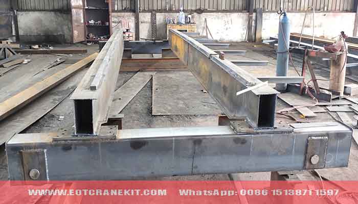 Main strucure of 11 sets of overhead travelling crane for sale Yemen 3 ton, 5 ton, 7 ton, 10 ton 