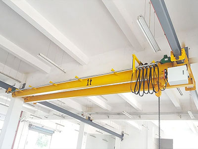 Low headroom underhung bridge crane 