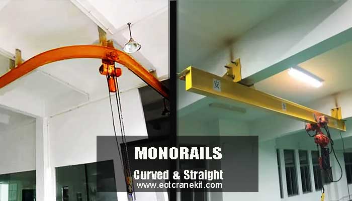 Monorail Overhead Crane: Straight & Curved Monorail Hoist Crane 