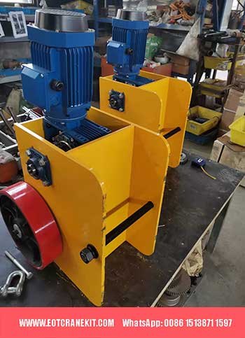 Electric motorized travelling of castor small gantry crane 