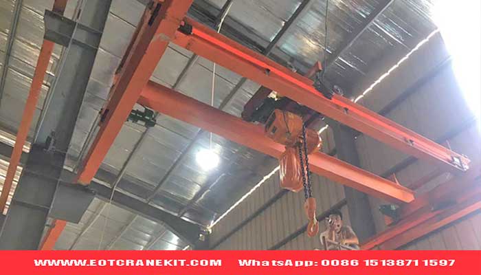Top running double girder i beam bridge crane
