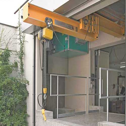 Telescoping I beam crane