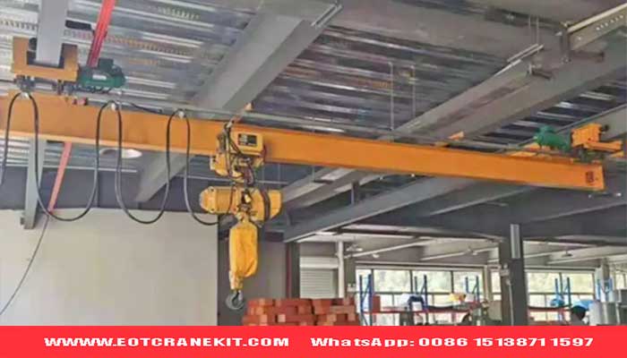 Underhung bridge crane with I beam girder design 10 ton