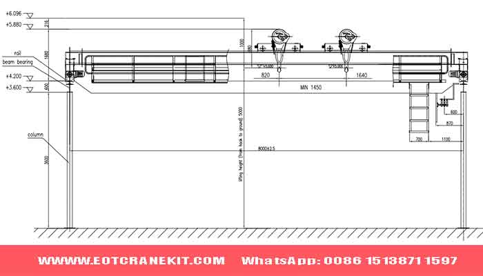 synchronized hoist crane drawing 