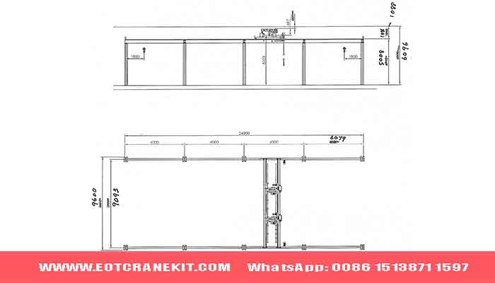 synchronized hoist crane design and column drawing