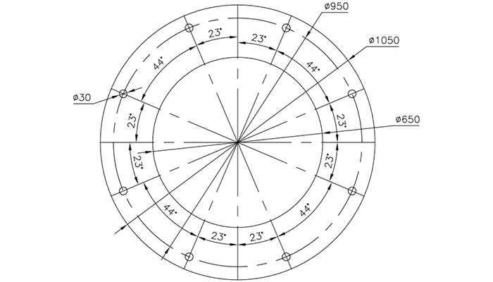 Anchore bolts of floor mounted jib crane foundation drawings 
