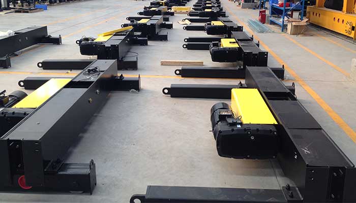 Low headroom electric cable hoist for double girder overhead crane and double girder gantry crane with variable speed control 