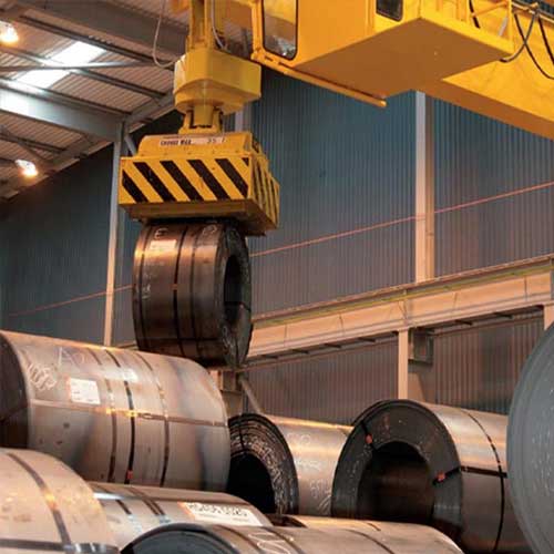 Magnetic overhead crane for horizontal steel coil lifing -customized steel coil material handling crane 