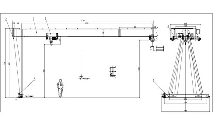  wall mounted gantry crane drawing