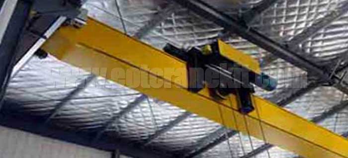 Low headroom single girder overhead cranes 10 ton