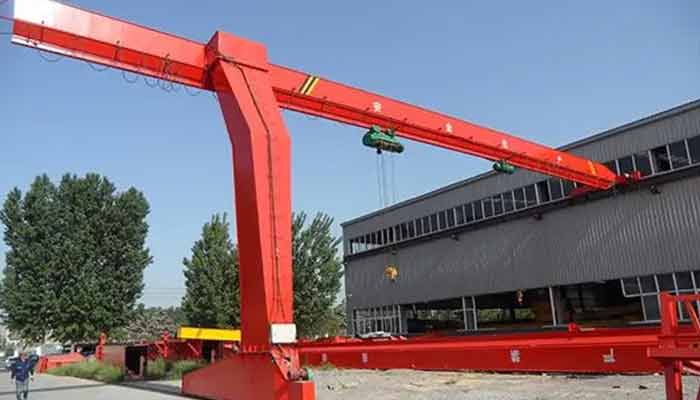 Chinese styel single girder semi gantry crane for outdoor use 