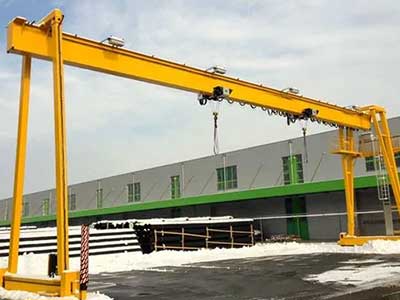 Crane types: Single girder gantry cranes