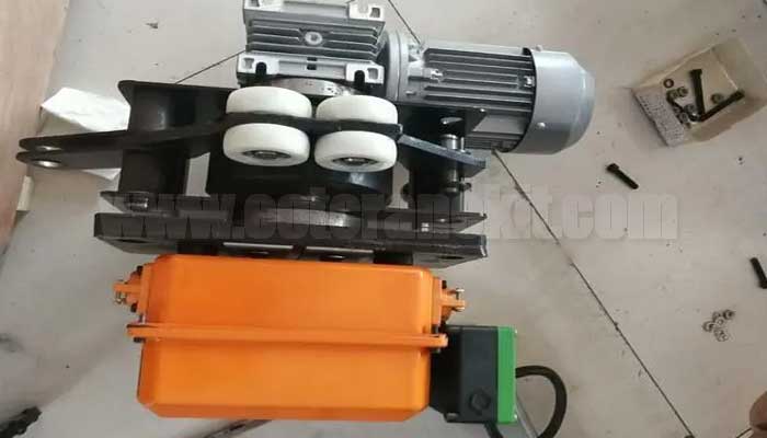 Electric trolley for quick and high efficiency workstation kbk cranes 