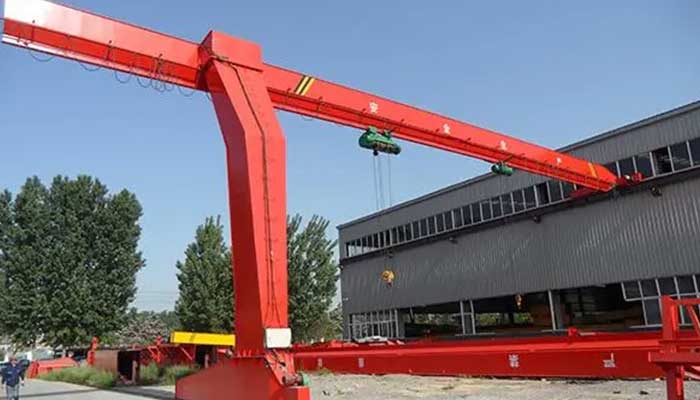 Single Girder Semi Gantry Crane with L Frame Leg:
