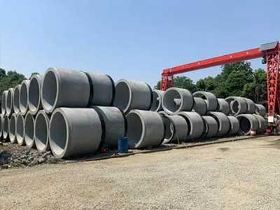 Stormwater Management precast pipe handling gantry crane outdoor 