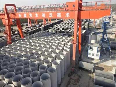 Double girder box girder gantry crane for precast concrete yard for precast pipe and block handling 