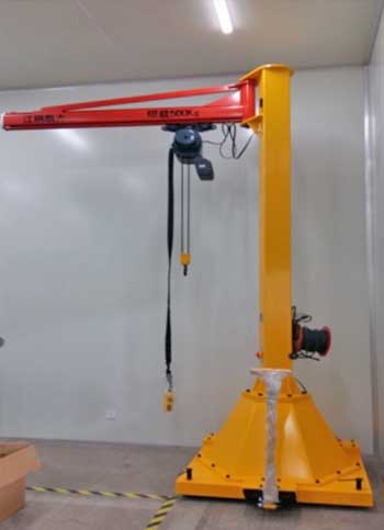 Rolling portable jib crane 