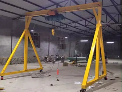 Portable Gantry Cranes with wire rope hoist 