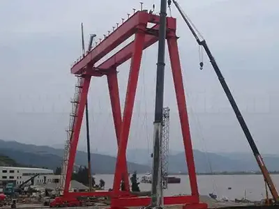 A Frame Double Girder Gantry Crane with Wire Rope Electric Hoists