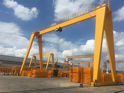 A Frame Single Girder Gantry Crane with Wire Rope Electric Hoists