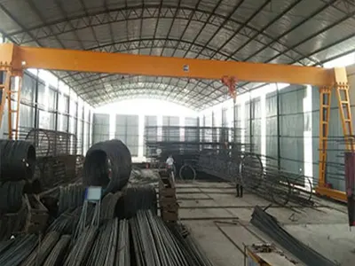 A Frame Single Girder Gantry Crane with Electric Hoists with Chain Falls