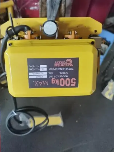500kg electric hoist trolley for wall mounted jib crane 