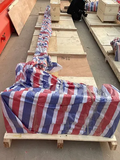 500 kg wall mounted jib crane packed for delivery to Cyprus