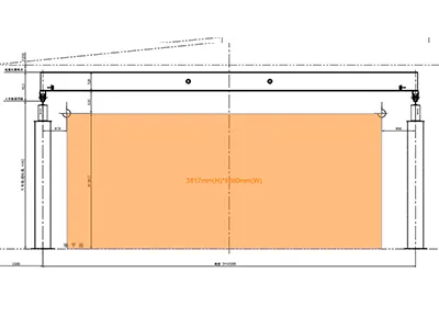 FEM/DIN Single Girder Overhead Crane: Provides a wider coverage of 8880 mm for extreme positions.
